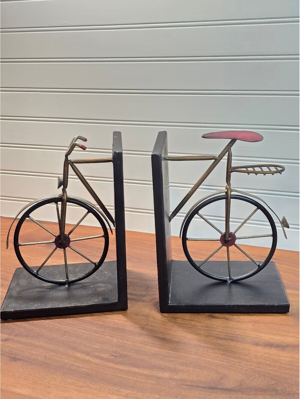 Crestview Metal Bicycle Bookends Retro Tandem Bike Book Ends Set